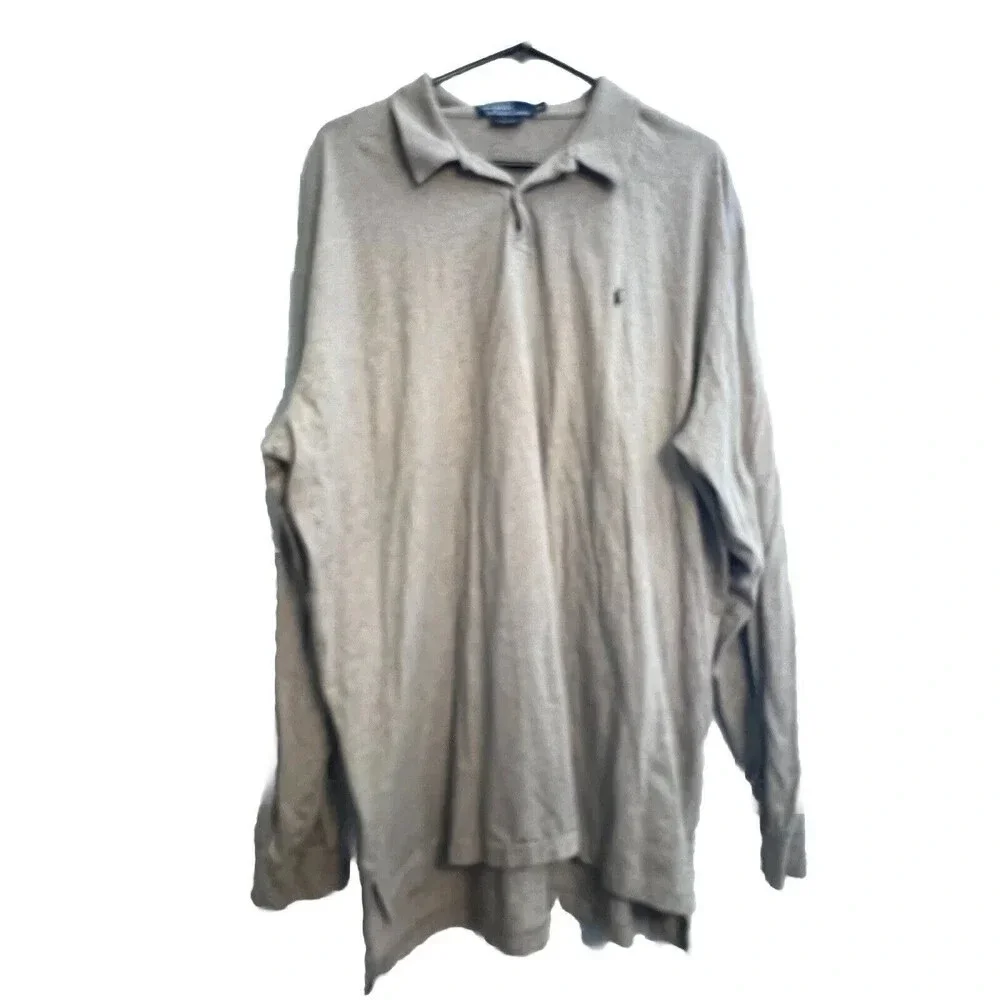 Polo Ralph Lauren Polo Shirt Long Sleeve Tan Men’s Size 2XL